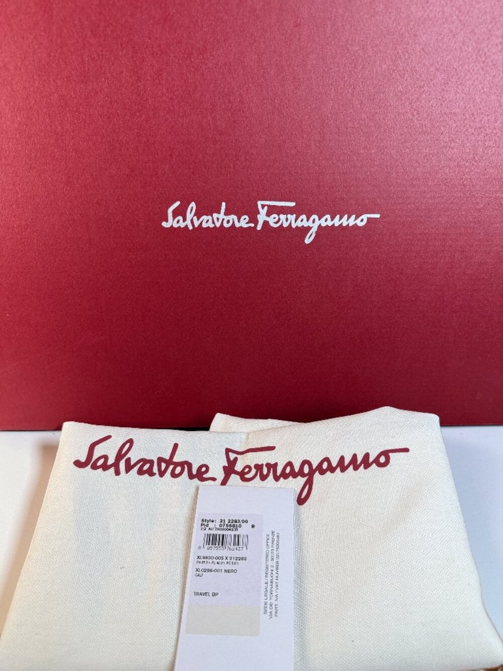 Salvatore Ferragamo Gancini Safari Nylon & Leather Bucket Backpack with BOX  NEW - Picture 16 of 17